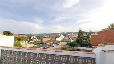 a view of a city from a balcony at La Replaceta in Segorbe