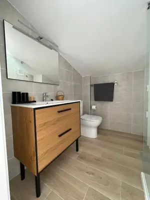 a bathroom with a sink and a toilet at More then a loft in Godella