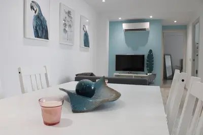 a table with a seashell on top of it at Vacansis Apartamento Malvarrosa in Valencia