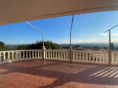 a view from the balcony of a house at Valencia, villa, piscina privada, junto A-7 cerca de playas, aeropuerto, Cheste in Torrent
