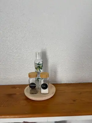 a wooden shelf with a coffee maker on it at Casa Lúmina Laura-Valencia in Valencia