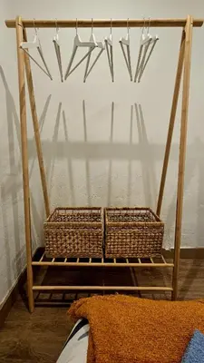two baskets sitting on a shelf in a room at La Casita de Camelia in Valencia