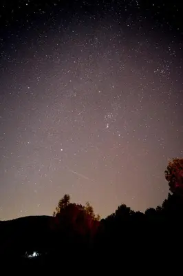 a starry night with the milky way in the sky at Beautiful mountain chalet in Siete Aguas