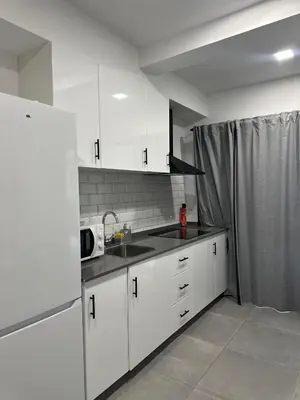 a kitchen with white cabinets and a sink at Alojamiento,Hospedaje centrico en valencia in Valencia