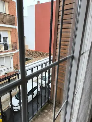 a view from a window of a balcony at Cute little apartment in Godella