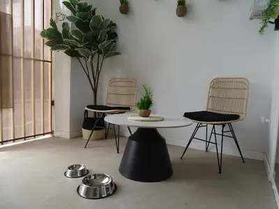 a table and two chairs and a table with a plant at MDB 52A - Loft Valencia in Valencia