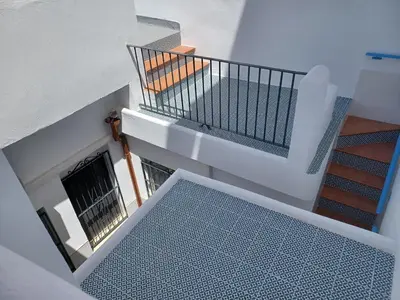 an overhead view of a staircase in a house at Lorea Puerto in Puerto de Sagunto