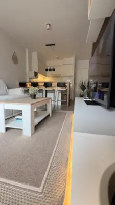 a living room with a couch and a table at Apartamento en Canet De Berenguer Playa - Valencia in Valencia