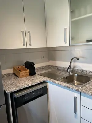 a kitchen with a sink and a counter top at kalma in Moncófar