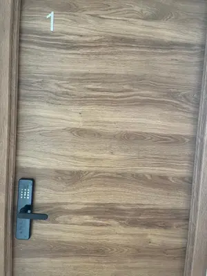 a wooden door with a remote control on it at STAR Plaza España in Valencia