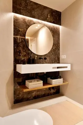 a bathroom with a mirror and a sink at SariStays Valencia City Center R in Valencia