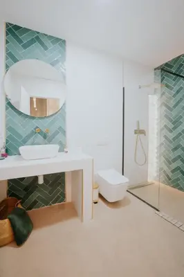 a bathroom with a sink and a toilet at Room Turia in Valencia