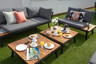 a living room with two couches and a coffee table at SingularStays Mar44 Terrace in Valencia
