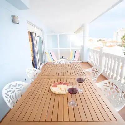 Dúplex tranquilo frente al mar en Xilxes Terraza