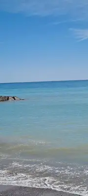 a view of the beach with the ocean in the background at Apartment Nules in Nules