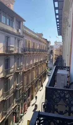 a view from the balcony of a building at Bright, charming,in the historic center in Valencia
