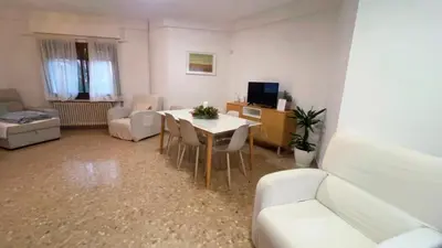 a living room with a couch and a table at Villa Bobal in Requena