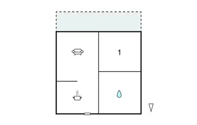 a block diagram of a cube with four squares at Beautiful Apartment In Canet De Berenguer in Canet de Berenguer