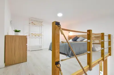 a bedroom with a bunk bed in a room at Alójate en el Puerto de Valencia 1 in Valencia