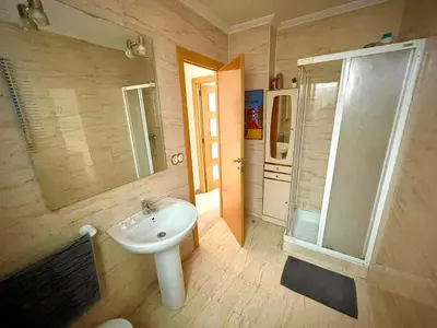 a bedroom with a bed and a target on the wall at luxury home vip valencia in Valencia