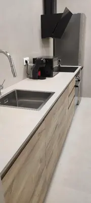a kitchen counter with a sink and a sink at Basset 2 in Valencia