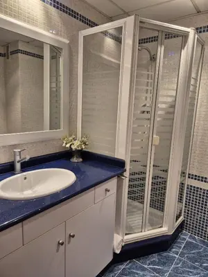 a bathroom with a sink and a shower at PINEDO PLAYa in Valencia