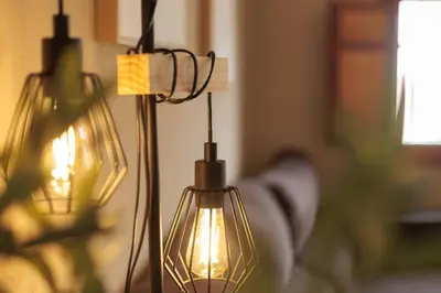 a couple of lights sitting next to each other at Apartamento Estilo Rustico Buñol - ELPATIO- in Buñol