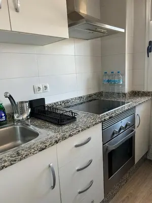 a kitchen with a sink and a stove at District Key - Valencia, Manuel Candela in Valencia