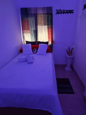 a bedroom with a large white bed with a window at Habitación Manises Aeropuerto in Manises