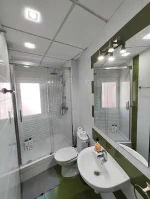 a bathroom with a toilet and a sink and a shower at Apartment Market Ruzafa 10B in Valencia