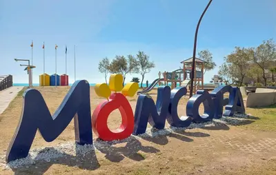 a playground with a sign that says moses at Stunning Apartment In Moncofa With Swimming Pool in Moncófar