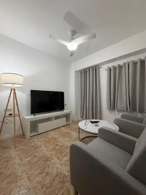 a living room with a couch and a flat screen tv at Valentia Rooms - Baleares in Valencia