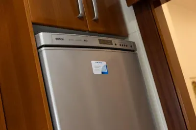 a refrigerator in a kitchen with a sticker on it at Alojamiento Centrico para 6 Personas in Valencia