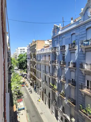 a view of a street from a building at Your Apartment In The Center-Ruzafa 8C in Valencia