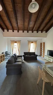 a large living room with couches and a table at Plaza la REINA 3th floor & no elevator in Valencia