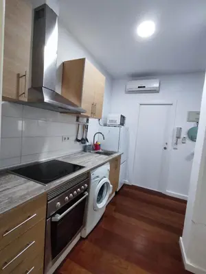 a kitchen with a stove and a sink and a dishwasher at Benimaclet JTM in Valencia