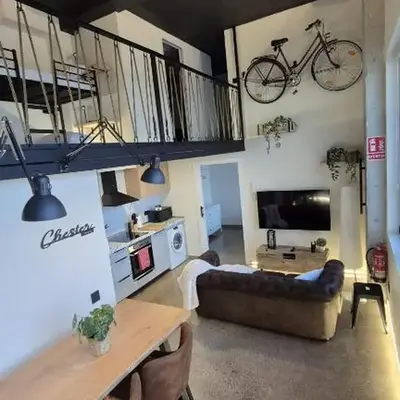 Impresionante Apartamento Industrial wifi gratis hasta 4 os encantará