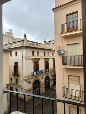 a view of a building from a balcony at Peixcateria mini in Sagunto