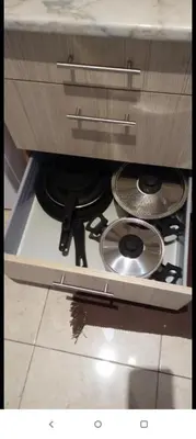 a stove top in a cabinet in a kitchen at Valencia city in Valencia