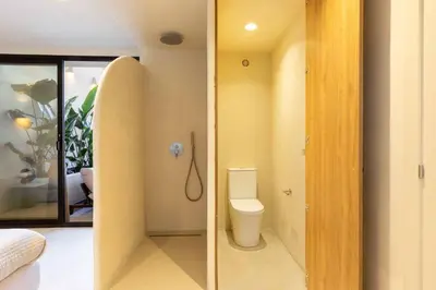 a bathroom with a toilet in a room at VLC Host - Reina 166 B in Valencia