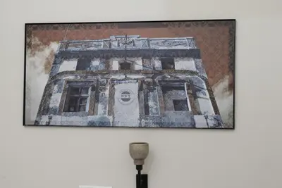 a picture of a building on the wall at NWT Central Station Valencia in Valencia