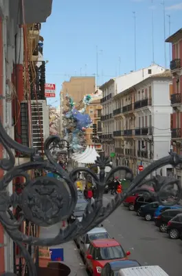 a view of a city street with cars parked at Apartment Boutique in Valencia