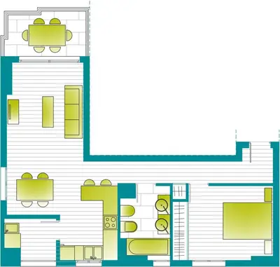 a floor plan of a building at ApartUP Patacona Horizon in Valencia