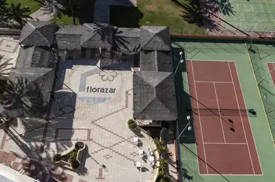 an overhead view of a tennis court with the olympics at Florazar 2, Ii-14-A in Cullera