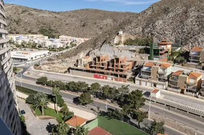 an aerial view of a city with buildings at Florazar 2, Ii-14-A in Cullera