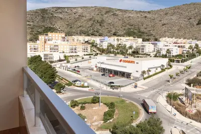 a view of a city from a balcony at Florazar 2, Ix-9-C in Cullera