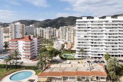 an aerial view of a city with tall buildings at Florazar 2, Vi-10-B in Faro de Cullera