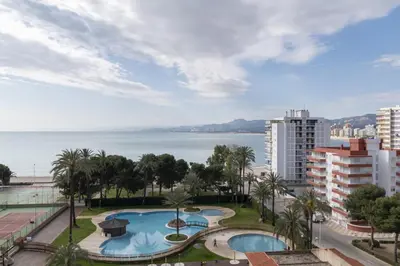 a view of the water from a building at Florazar 2, Viii-8-B in Cullera