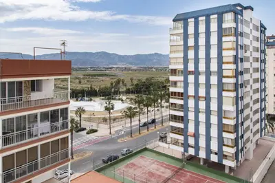an aerial view of two buildings and a street at Lider, 8-A in Cullera