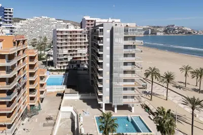 an aerial view of a beach and buildings at Montemar, B-9º-26 in Cullera